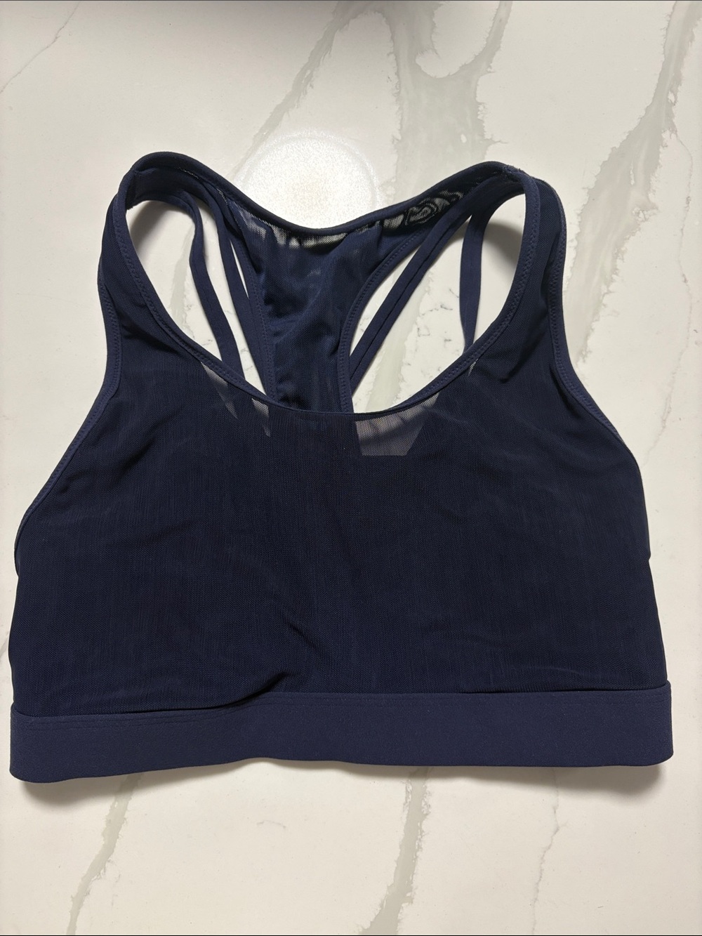 Navy Racerback Sports Bra - Unbranded